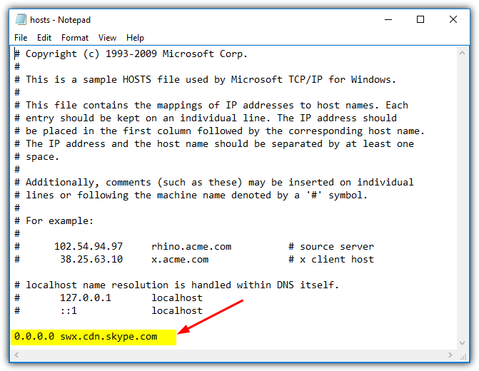 C: windows system32 drivers etc host file